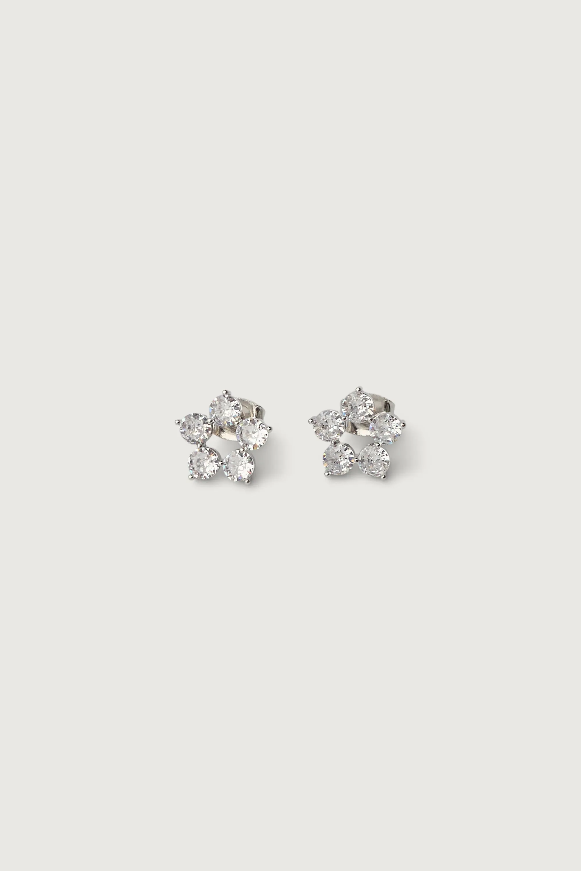 CRYSTAL FLOWER STUD EARRINGS sold by OAK AND FORT product image thumbnail 2