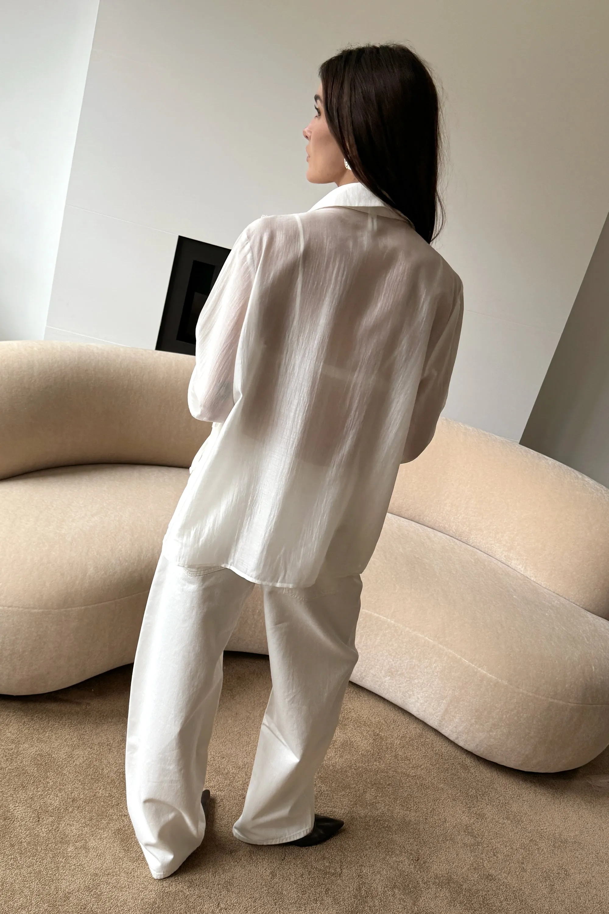 RUFFLE TIE BLOUSE sold by OAK AND FORT product image thumbnail 3