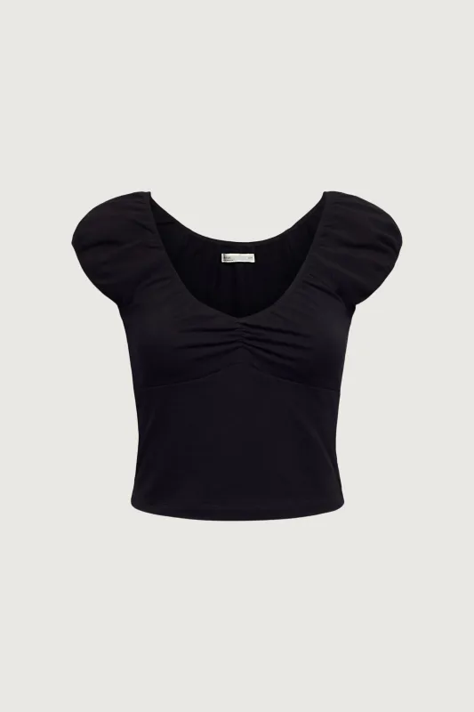 CAP SLEEVE CROPPED TOP sold by OAK AND FORT