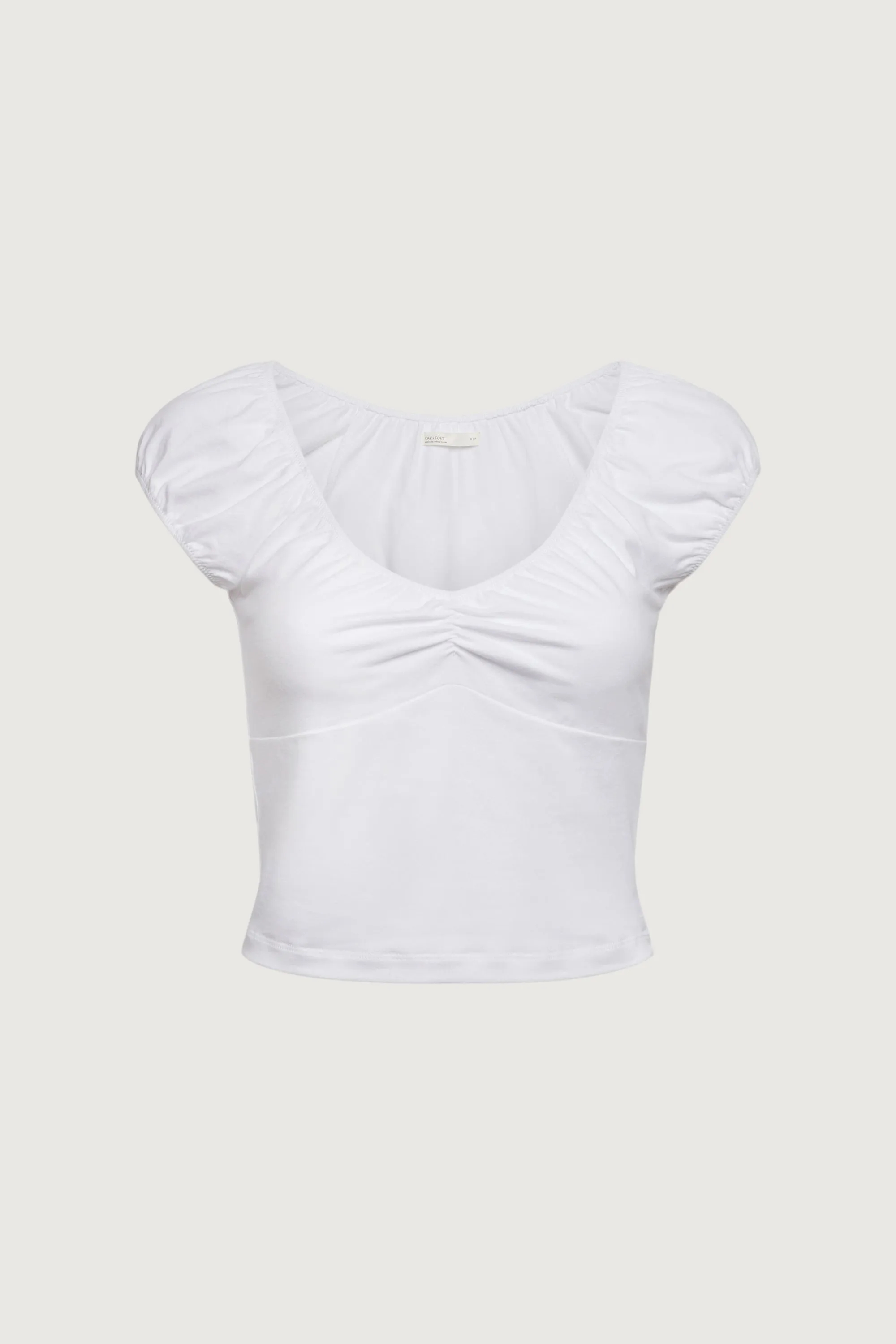 CAP SLEEVE CROPPED TOP sold by OAK AND FORT product image thumbnail 2