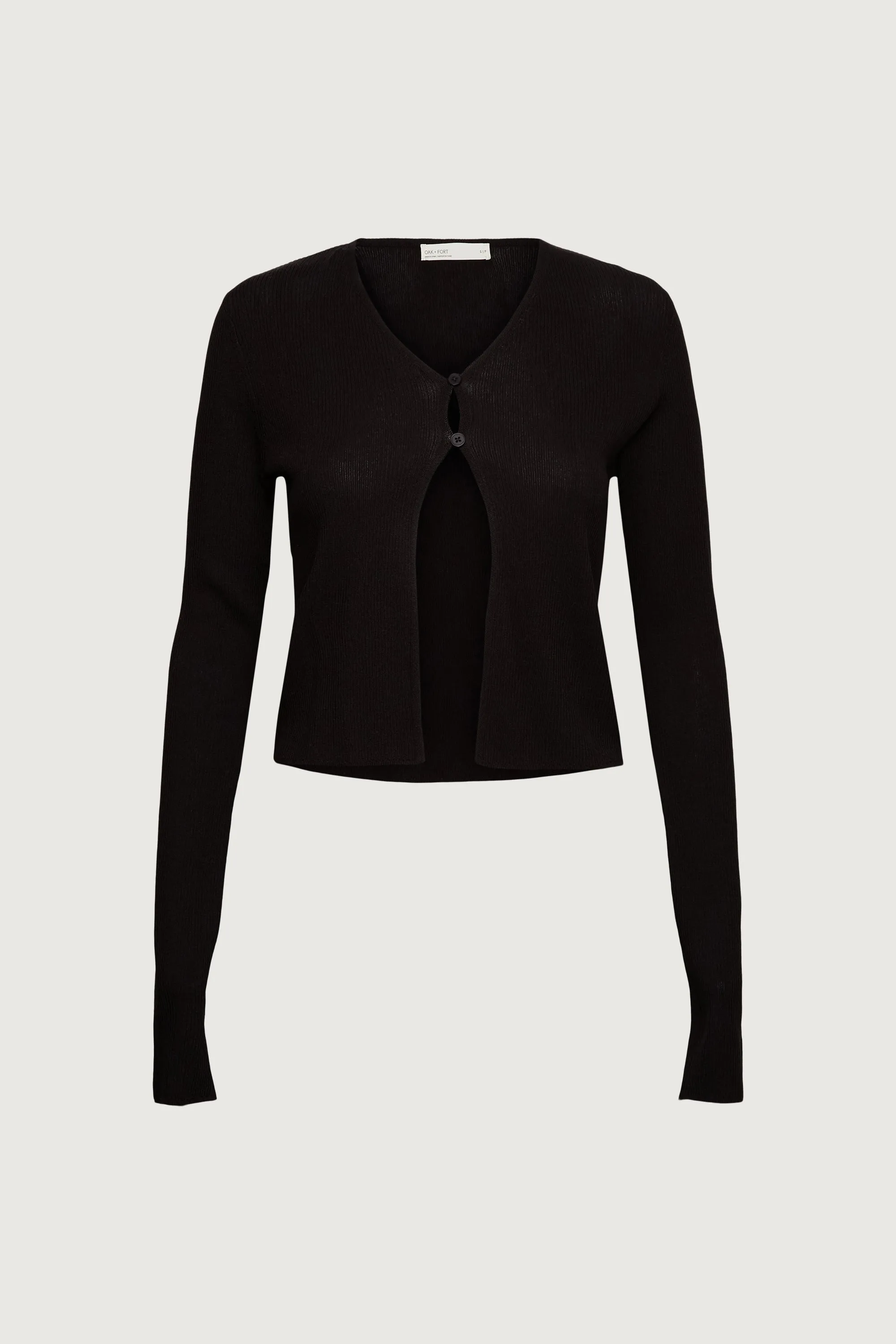 CROPPED LONG SLEEVE CARDIGAN sold by OAK AND FORT product image thumbnail 2