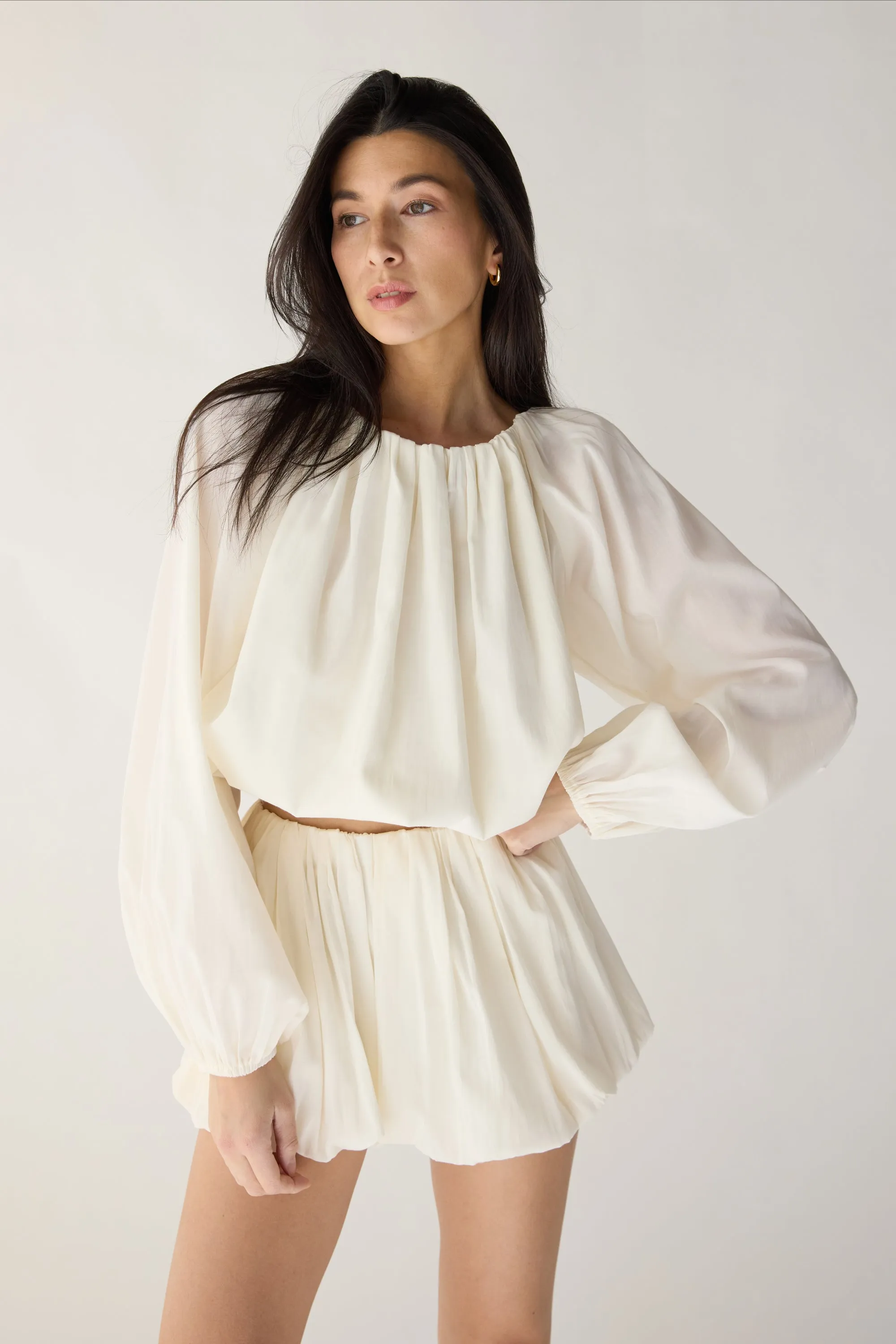 OFF THE SHOULDER TOP AND BALLOON SHORT SET sold by OAK AND FORT