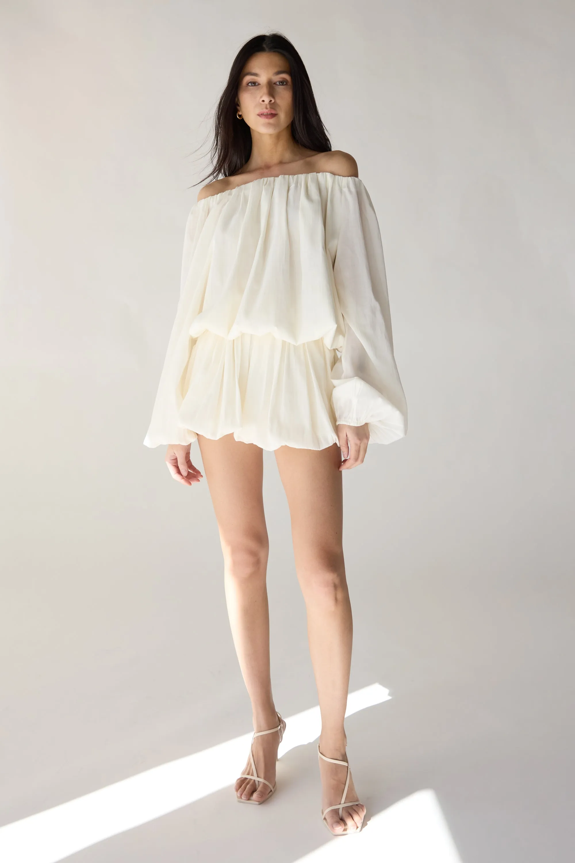 OFF THE SHOULDER TOP AND BALLOON SHORT SET sold by OAK AND FORT product image thumbnail 2