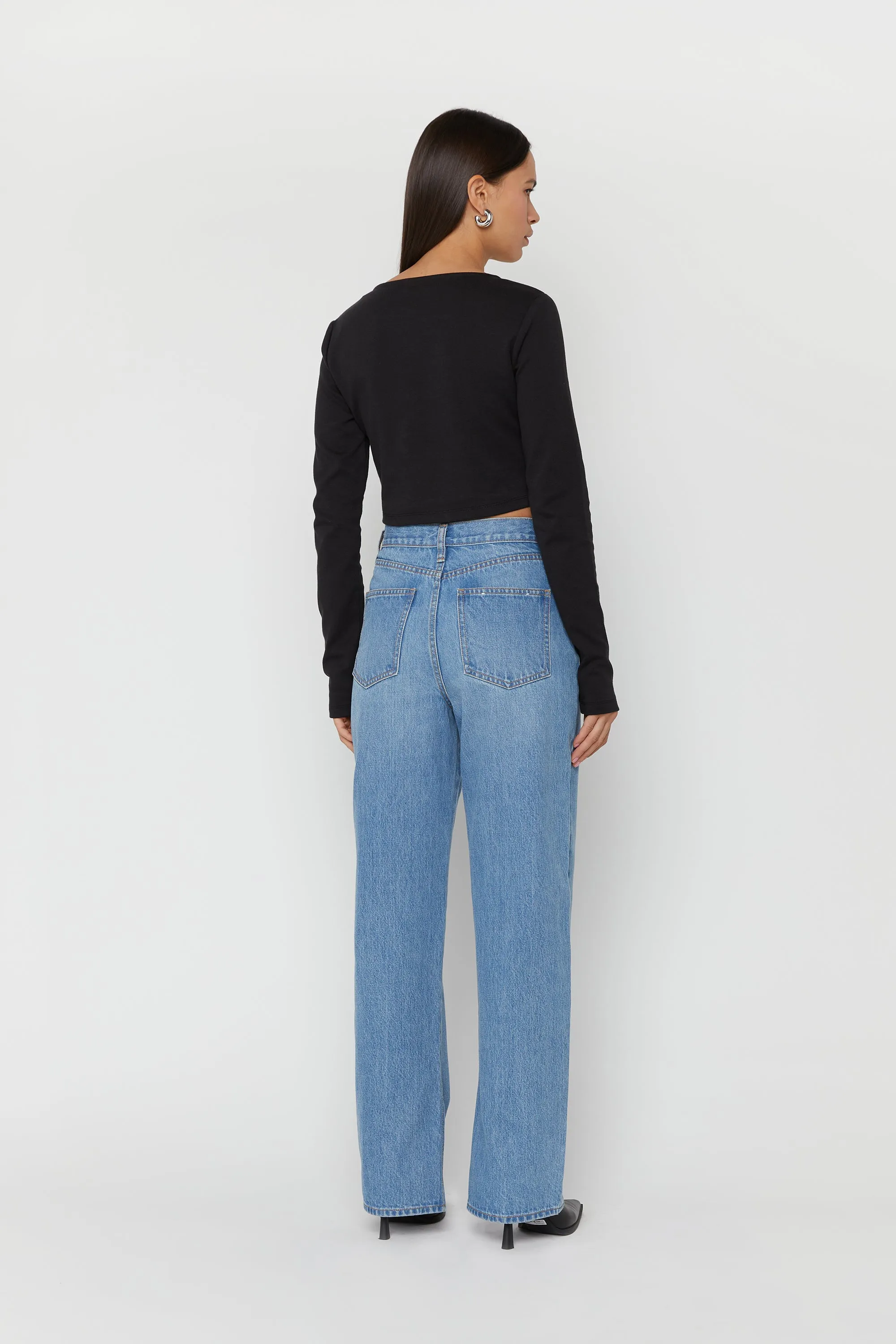 LONG SLEEVE BUSTIER TOP sold by OAK AND FORT product image thumbnail 4