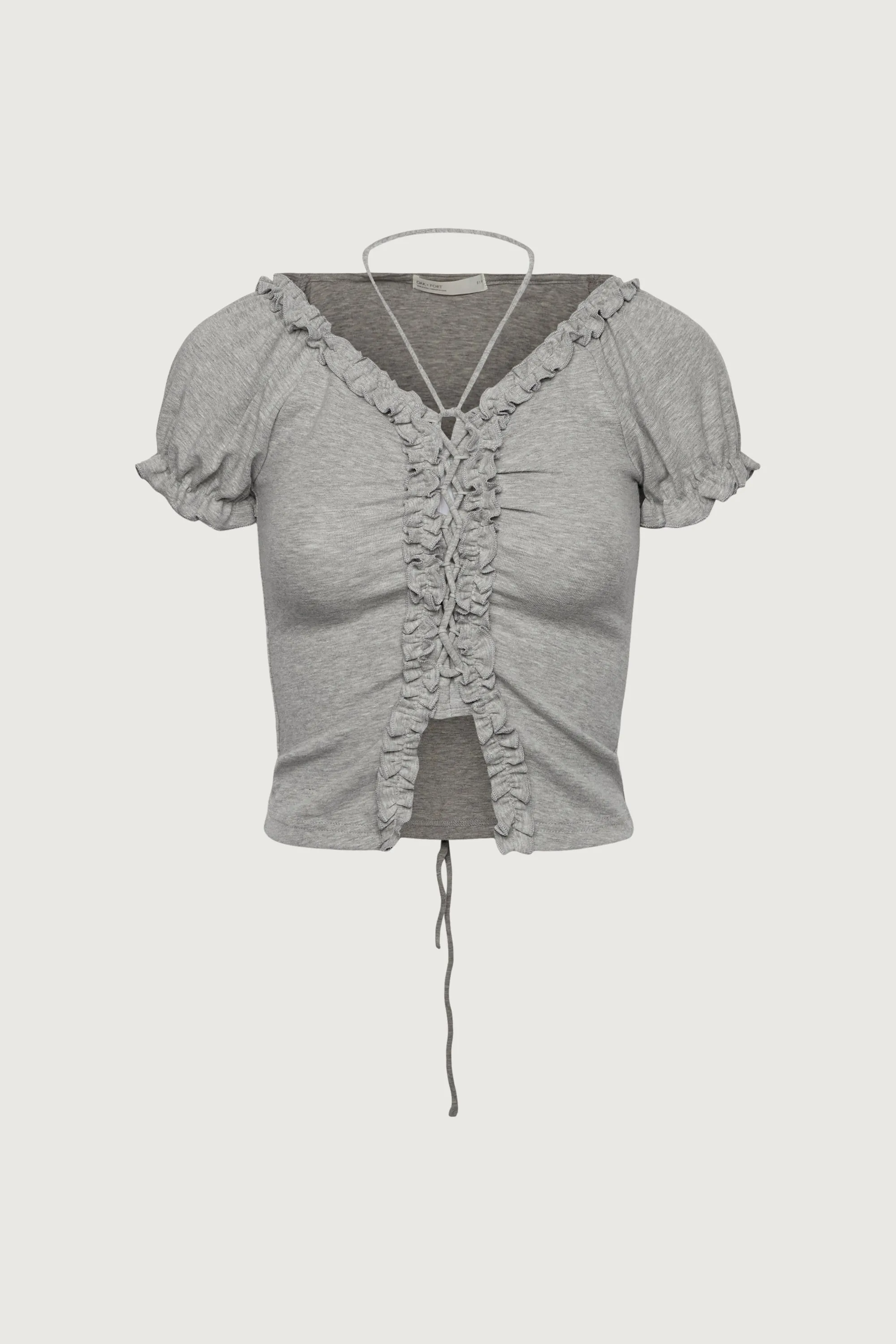 RUFFLE HALTER TOP sold by OAK AND FORT product image thumbnail 4