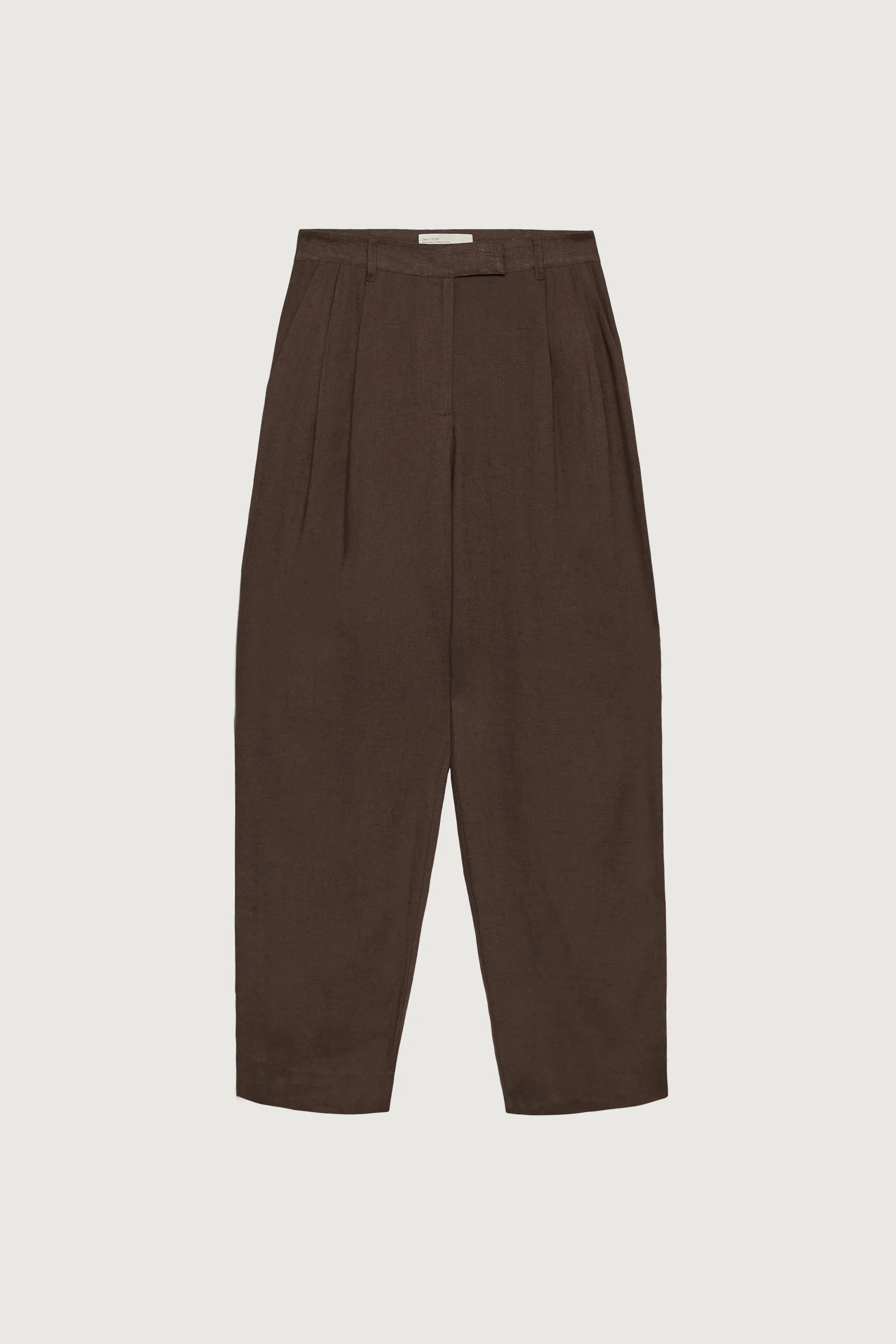 HIGH-RISE LINEN BLEND TROUSER sold by OAK AND FORT product image thumbnail 4