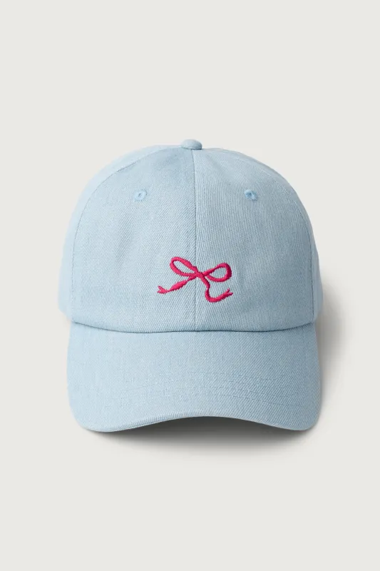 LIGHT WASH DENIM BOW CAP sold by OAK AND FORT