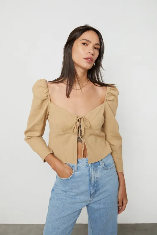 CROPPED SWEETHEART BLOUSE sold by OAK AND FORT