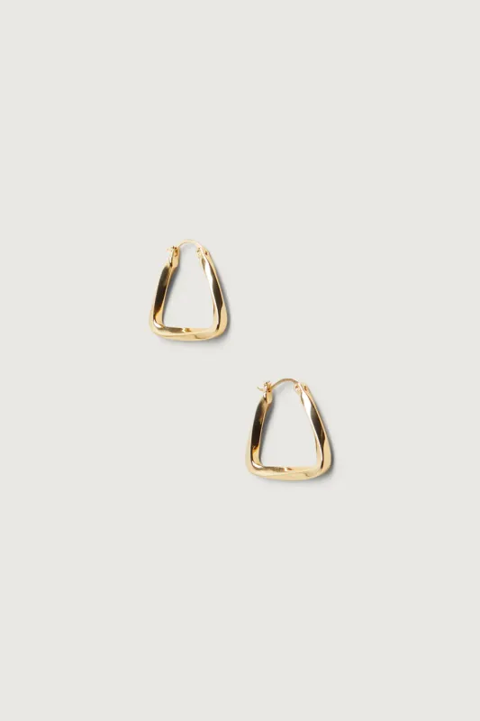 TRIANGULAR TWIST HOOP EARRINGS sold by OAK AND FORT