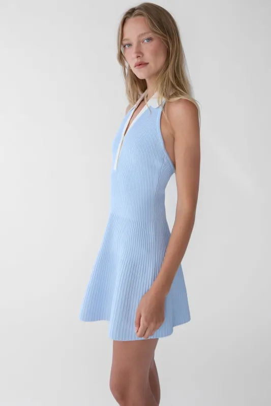 COLLARED HALTER NECK MINI DRESS sold by OAK AND FORT