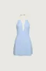 COLLARED HALTER NECK MINI DRESS sold by OAK AND FORT