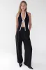 KNIT HALTER TOP WITH CONTRAST BOW sold by OAK AND FORT