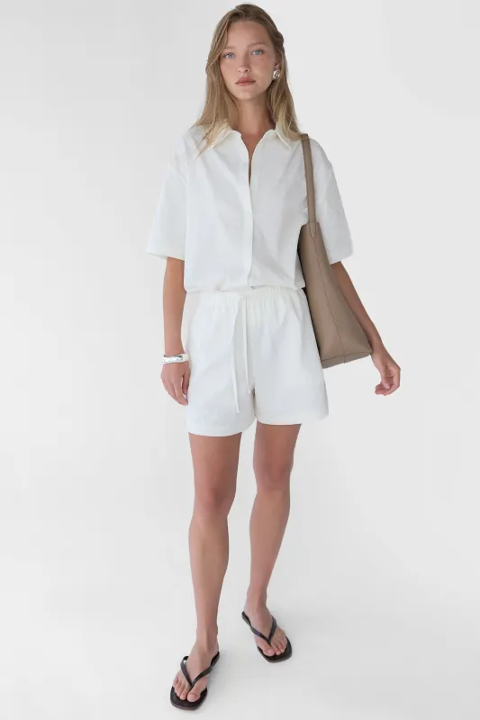 SEERSUCKER DRAWSTRING SHORT sold by OAK AND FORT