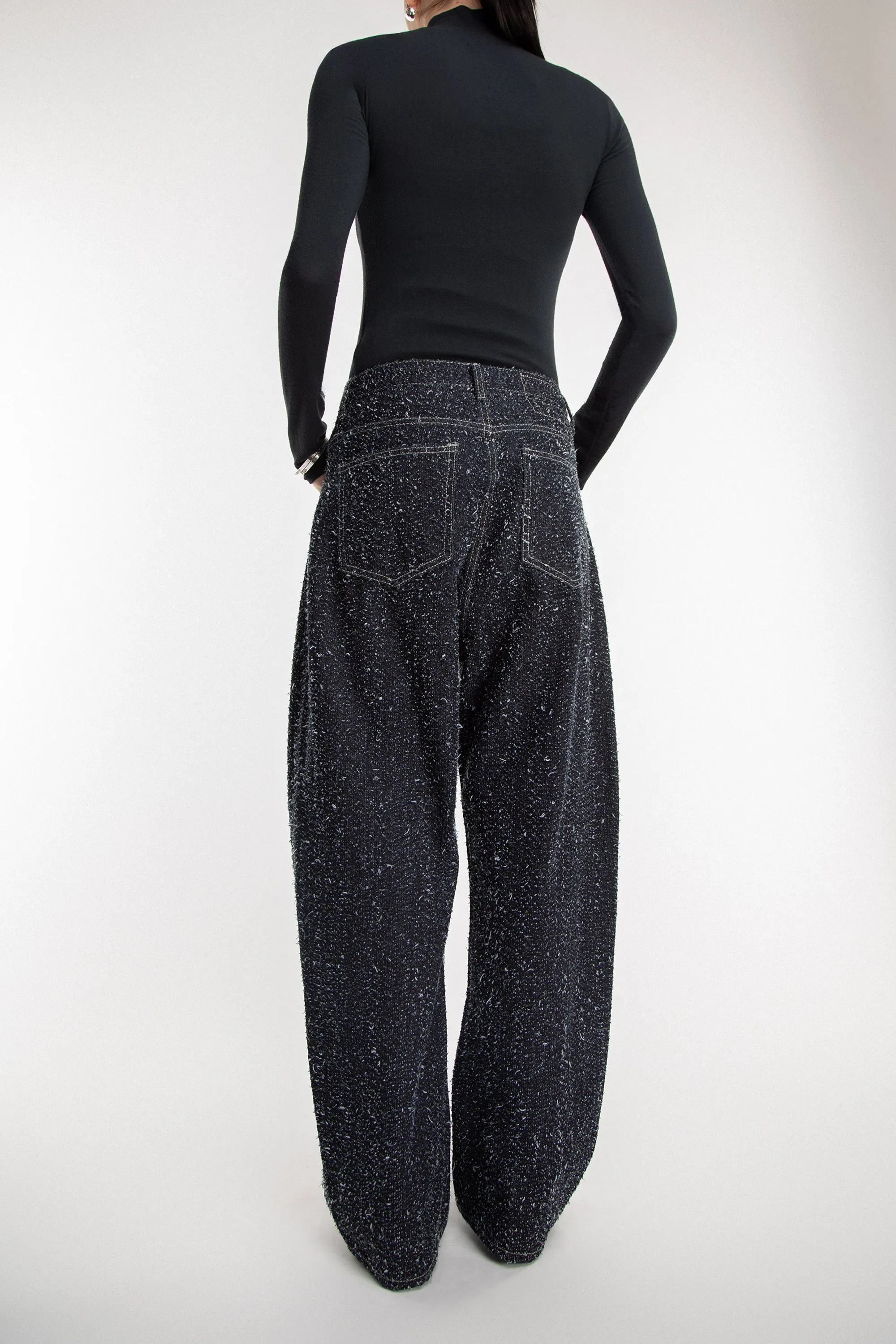 29" BOUCLE TEXTURED BARREL JEAN sold by OAK AND FORT product image thumbnail 5