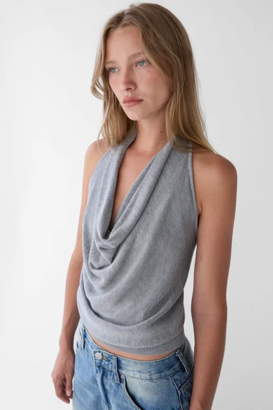 BRAIDED BACK COWL TANK TOP sold by OAK AND FORT