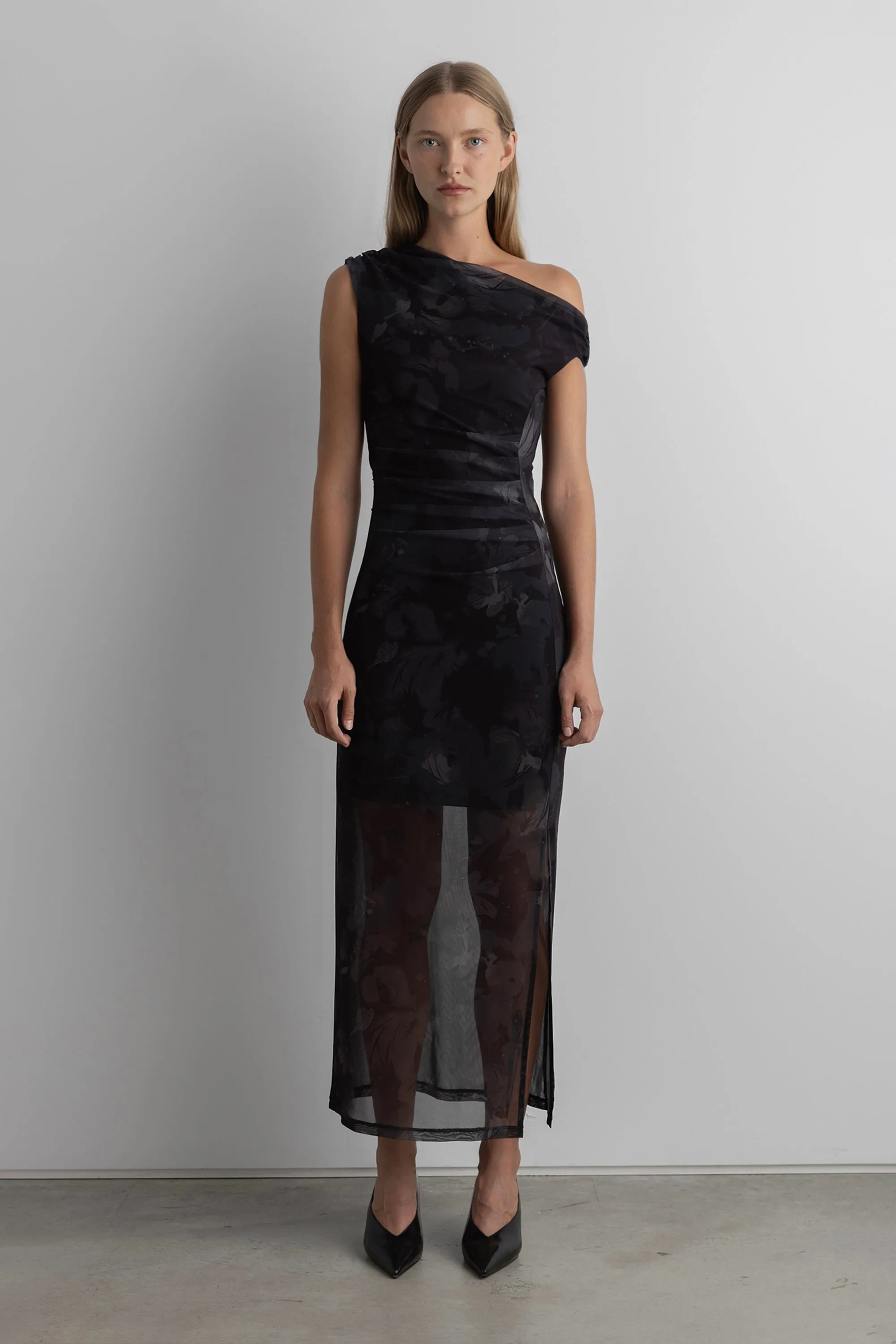 FLORAL PRINT OFF SHOULDER MIDI DRESS sold by OAK AND FORT product image thumbnail 2