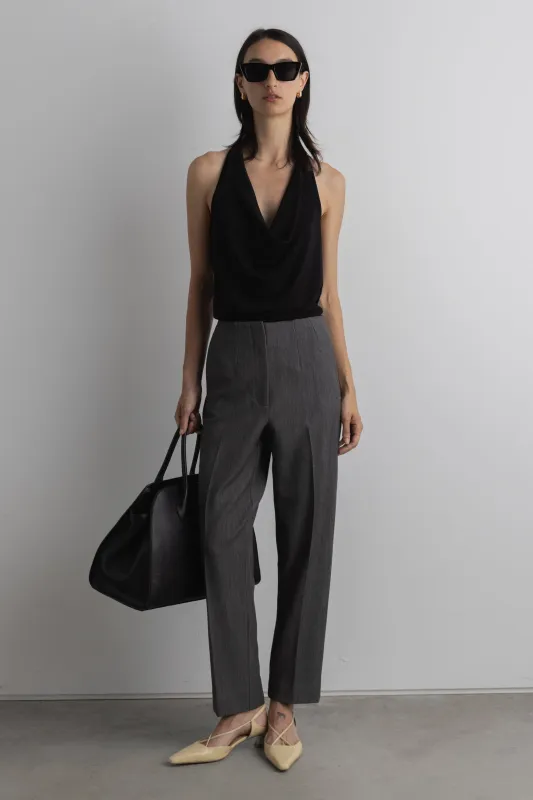 HIGH-RISE WAIST TAPERED TROUSER sold by OAK AND FORT