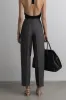 HIGH-RISE WAIST TAPERED TROUSER sold by OAK AND FORT