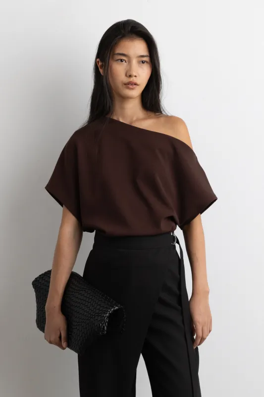 ASYMMETRICAL OFF SHOULDER TOP sold by OAK AND FORT