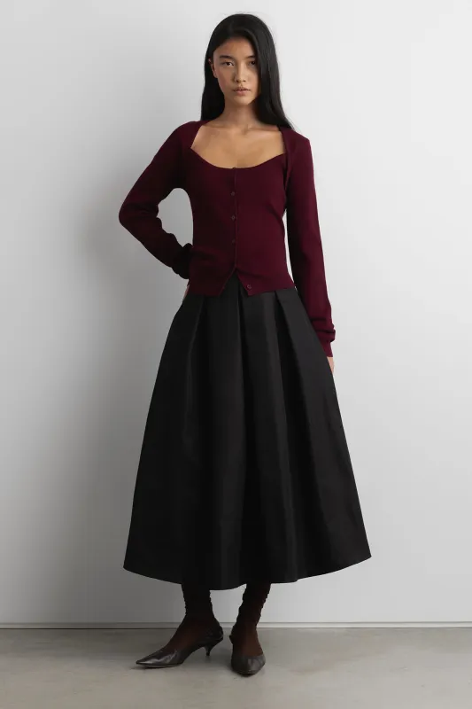 BUTTON FRONT SQUARE NECK SWEATER sold by OAK AND FORT