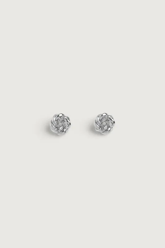 KNOTTED ZIRCONIA STUD EARRINGS sold by OAK AND FORT