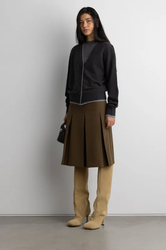 LAYERED EFFECT BUTTON FRONT CARDIGAN sold by OAK AND FORT