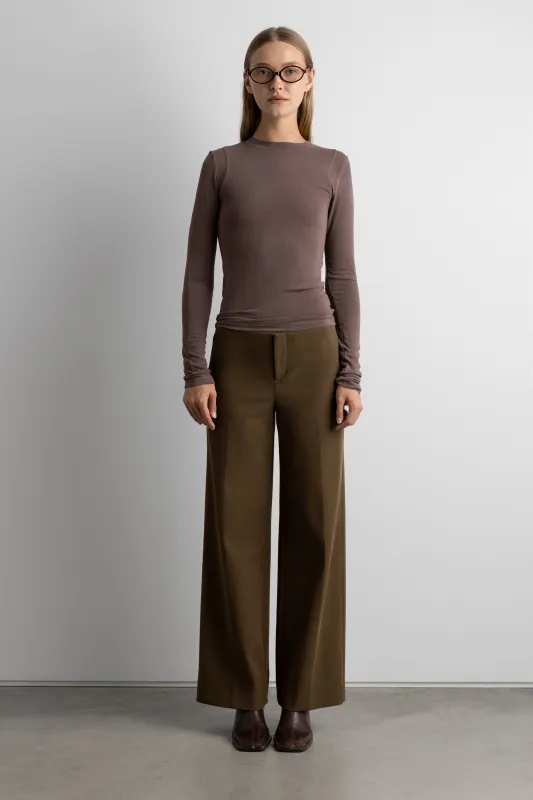 STITCHED SHOULDER LONG-SLEEVE T-SHIRT sold by OAK AND FORT