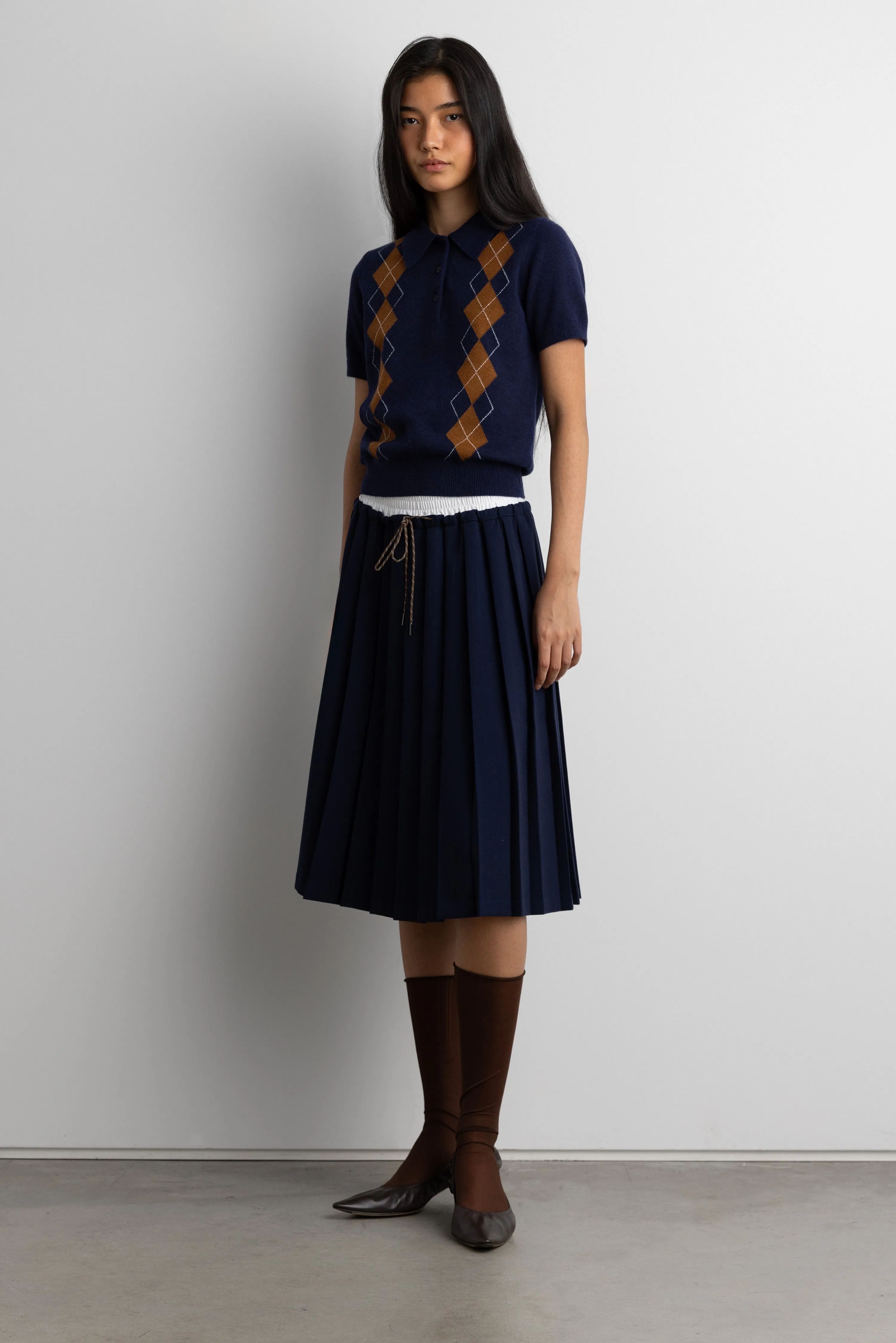 ARGYLE SHORT SLEEVE POLO SWEATER sold by OAK AND FORT