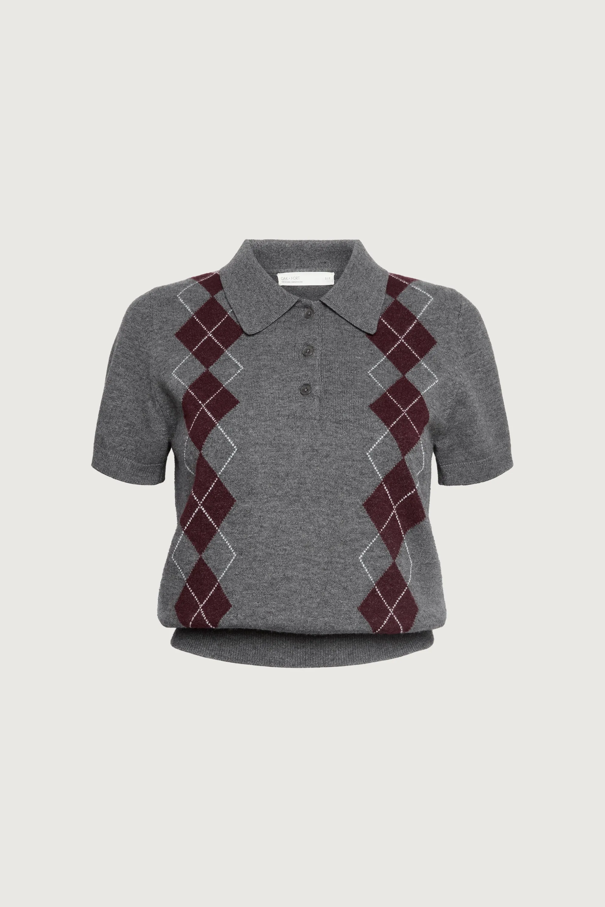 ARGYLE SHORT SLEEVE POLO SWEATER sold by OAK AND FORT product image thumbnail 3