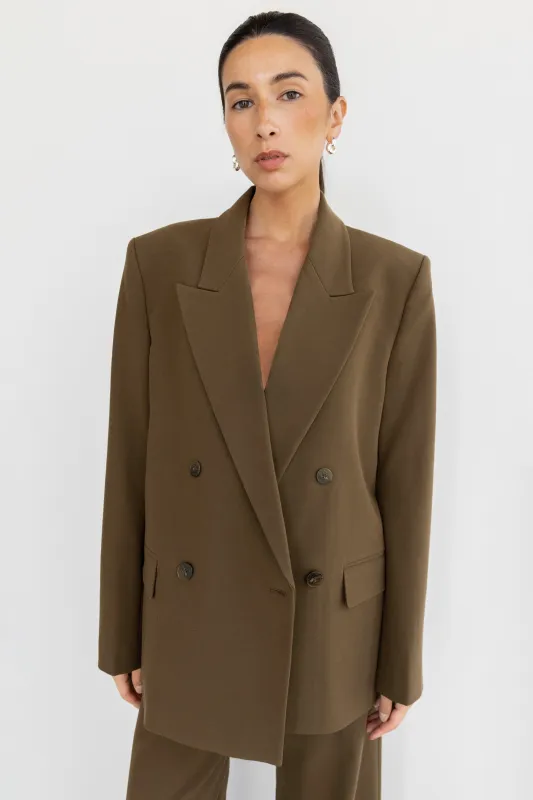 DOUBLE-BREASTED BLAZER sold by OAK AND FORT