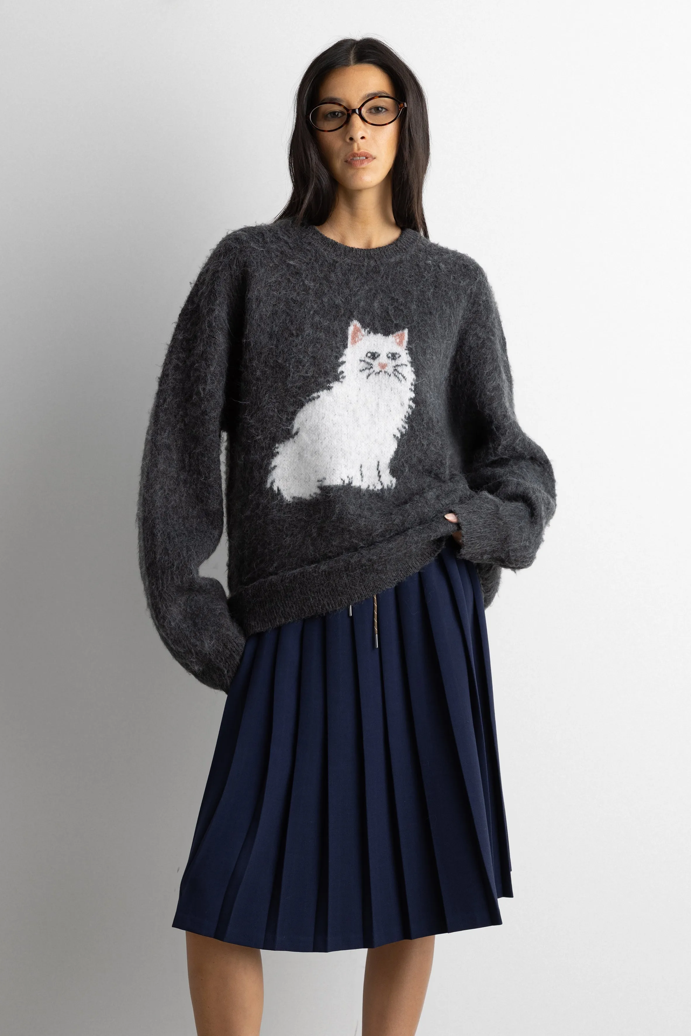 CAT CREWNECK SWEATER sold by OAK AND FORT product image thumbnail 3