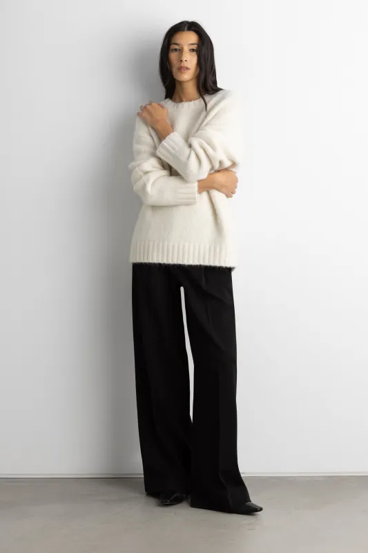 BRUSHED ALPACA OVERSIZED CREWNECK SWEATER sold by OAK AND FORT