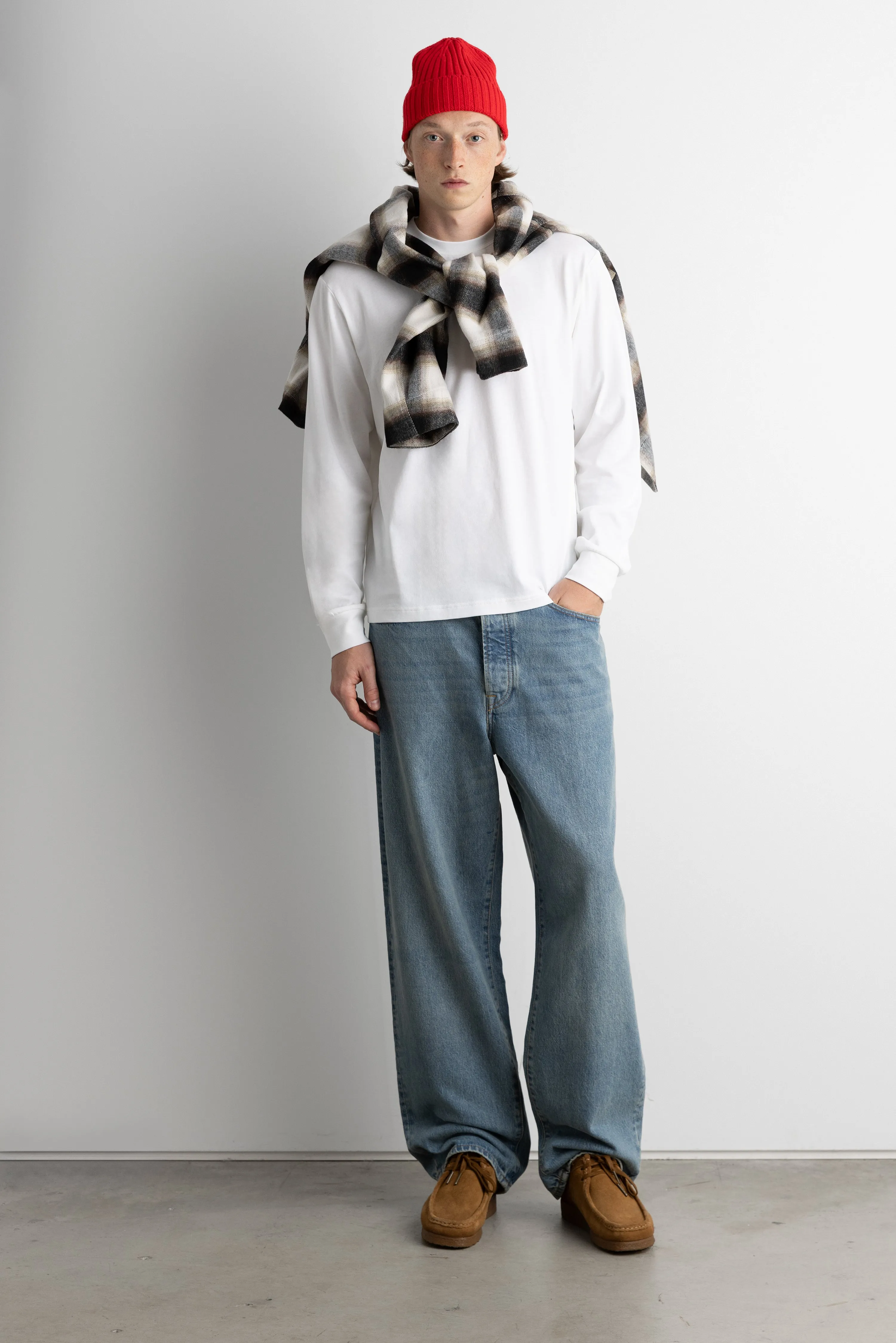 RELAXED LONG SLEEVE CREWNECK T-SHIRT sold by OAK AND FORT