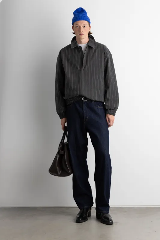 TAILORED QUILTED PINSTRIPE BOMBER JACKET sold by OAK AND FORT