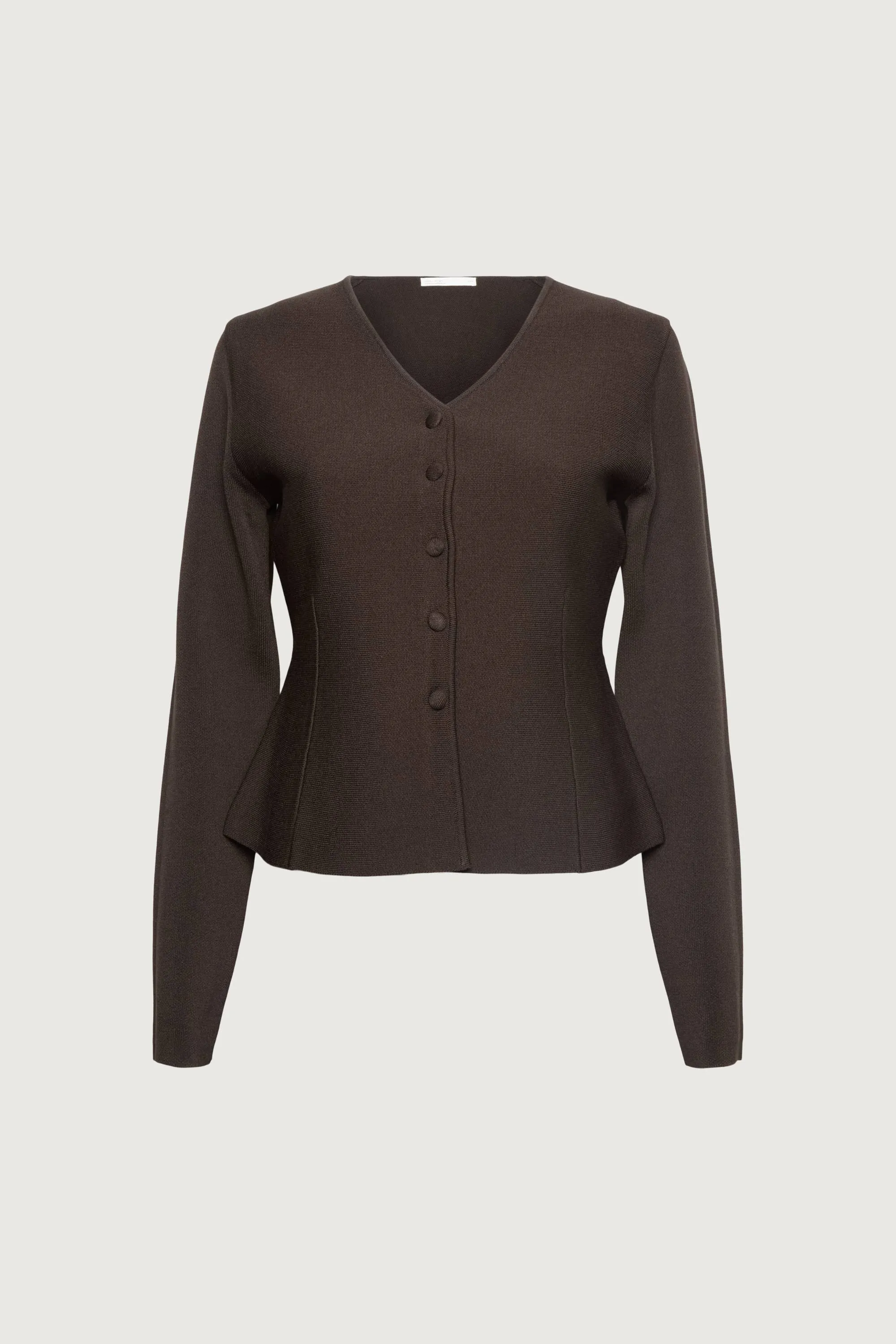 BUTTON FRONT PEPLUM SWEATER sold by OAK AND FORT product image thumbnail 5