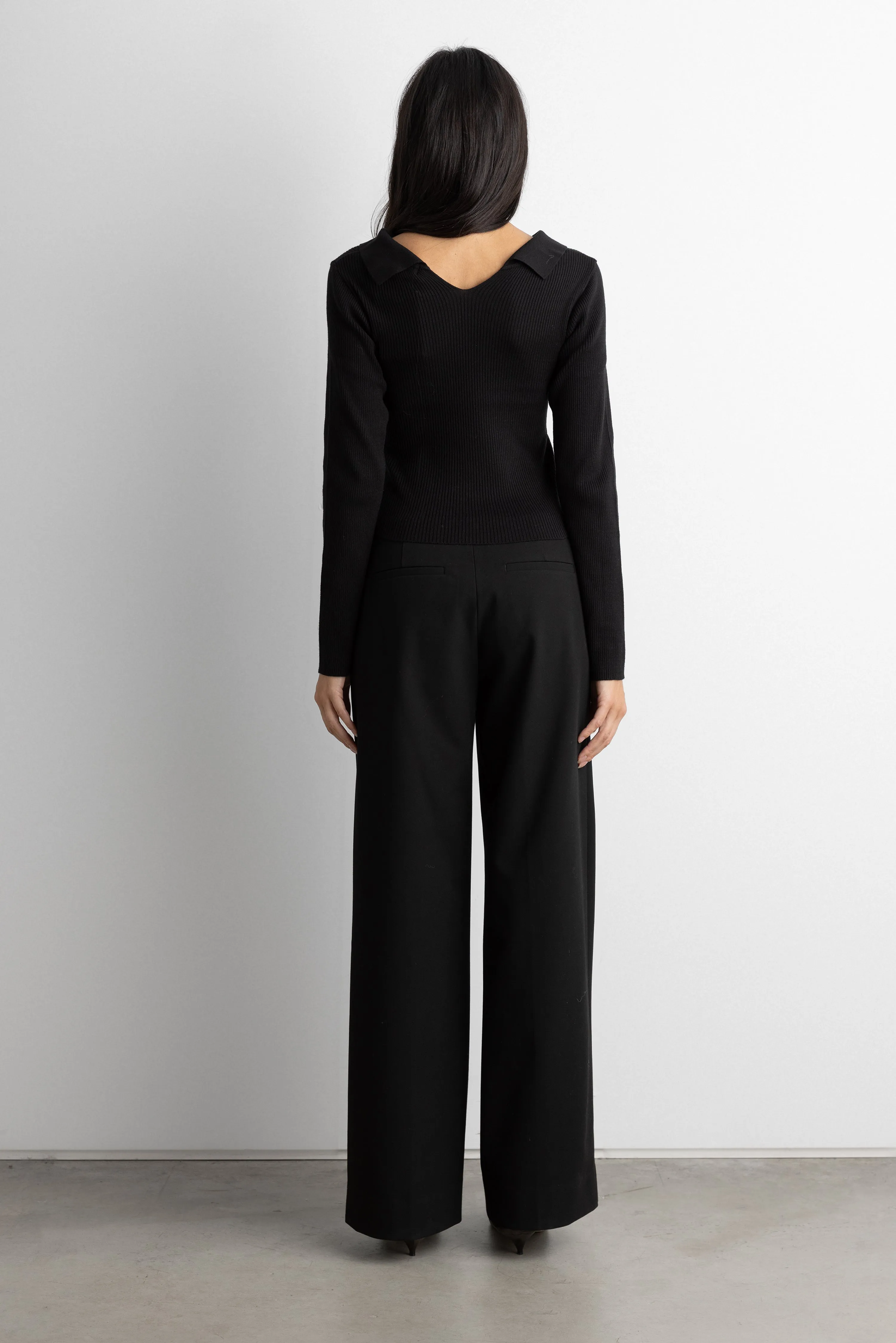 CROSSOVER COLLARED SWEATER sold by OAK AND FORT product image thumbnail 3