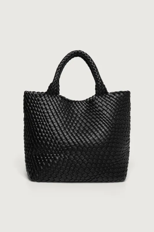 WOVEN VEGAN LEATHER TOTE BAG made by OAK AND FORT