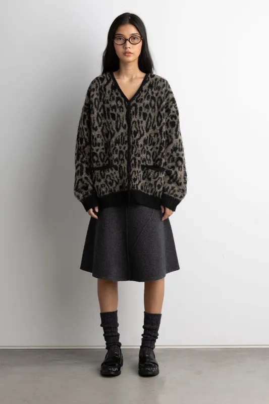 BRUSHED LEOPARD CARDIGAN sold by OAK AND FORT
