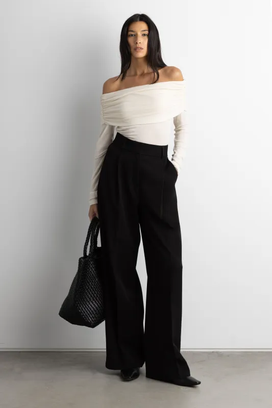 OFF THE SHOULDER LONG SLEEVE TOP sold by OAK AND FORT