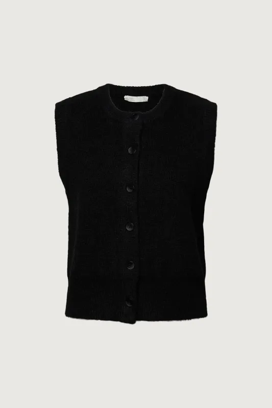 MOHAIR KNIT BUTTON FRONT SWEATER VEST sold by OAK AND FORT