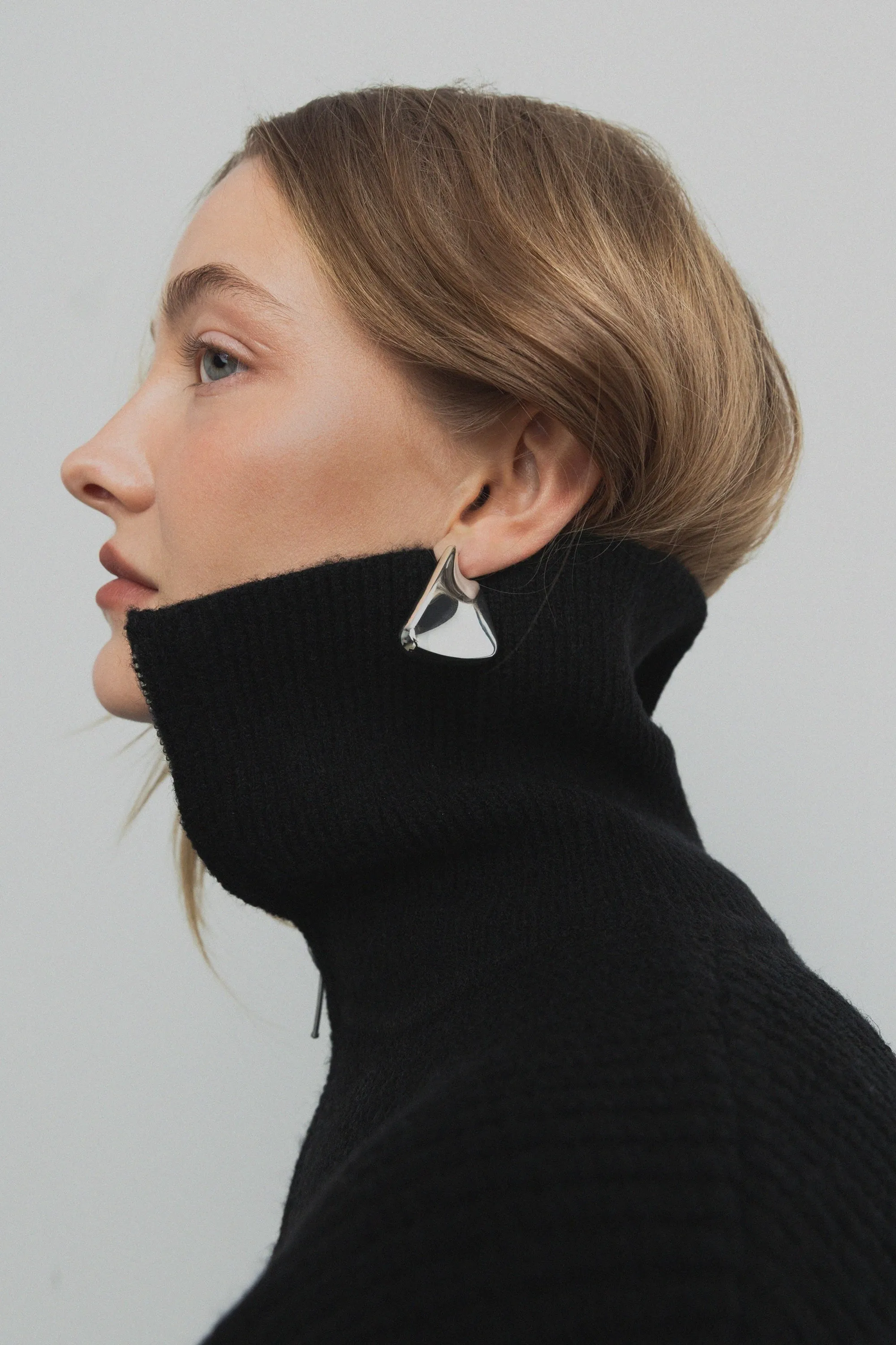 TRIANGLE STUD EARRINGS sold by OAK AND FORT product image thumbnail 3