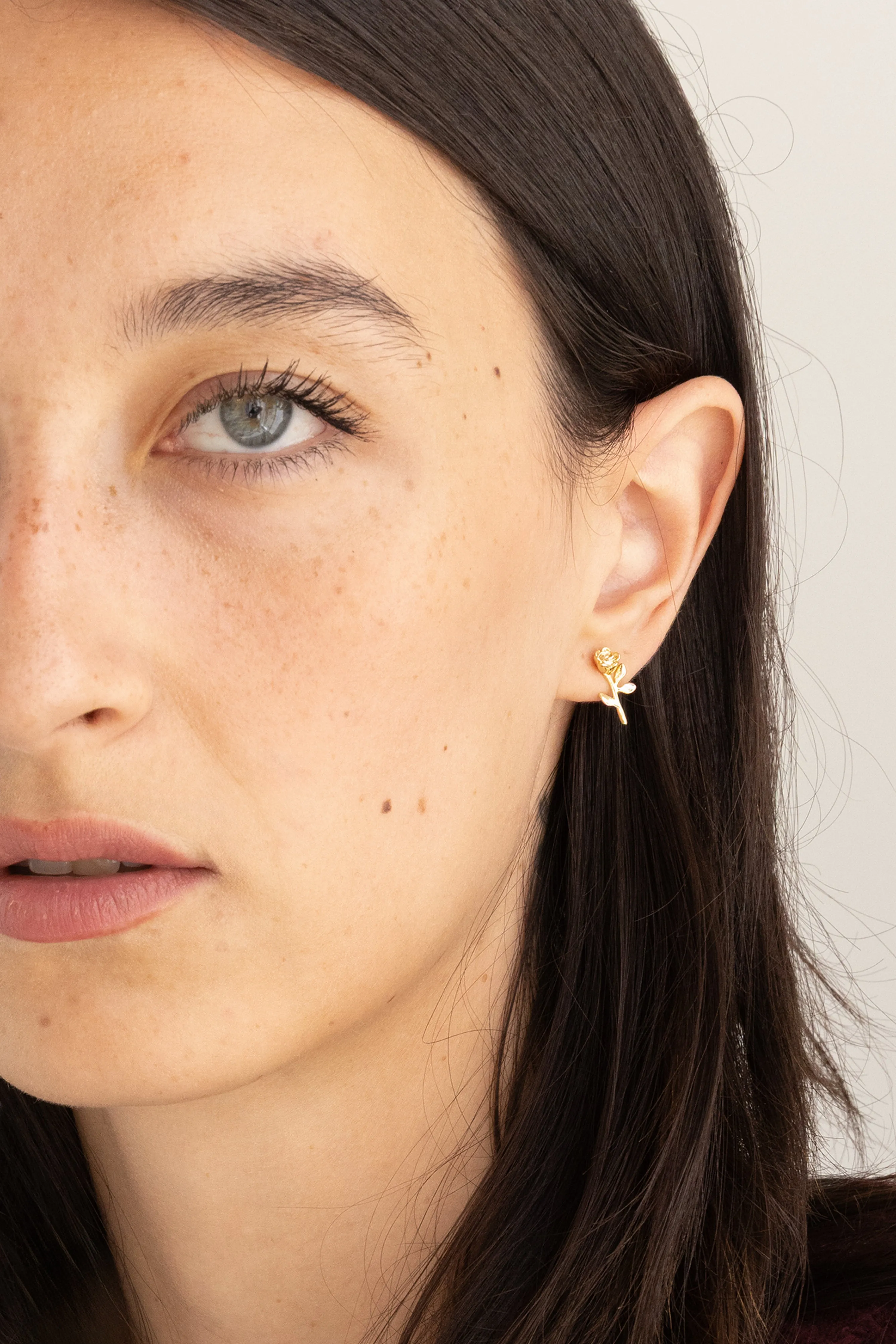 ROSE STUD EARRING sold by OAK AND FORT product image thumbnail 3