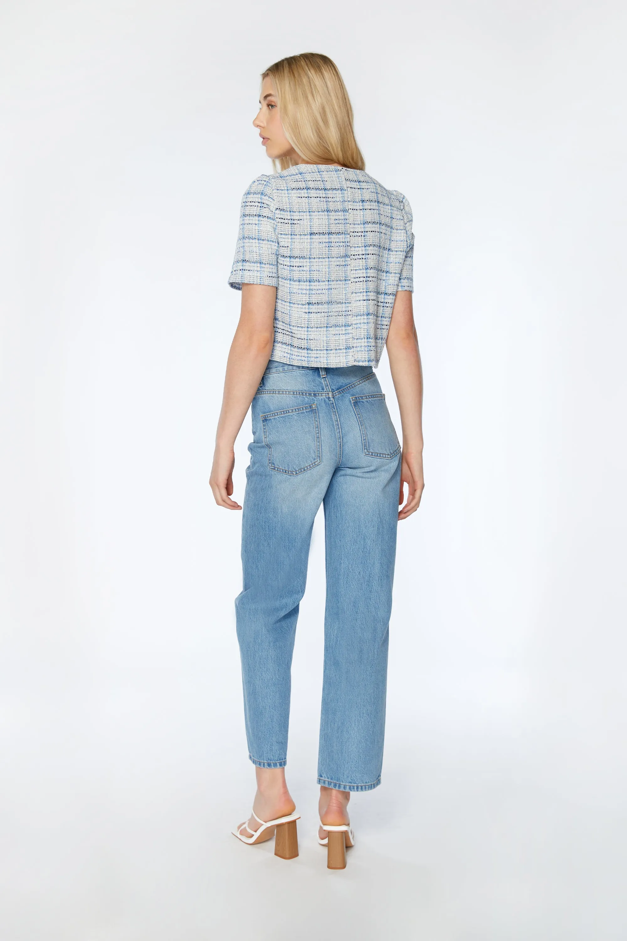 TWEED PLAID BLAZER sold by OAK AND FORT product image thumbnail 3