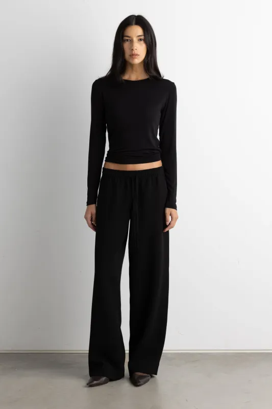 DRAWSTRING WAIST FLOWY PANT sold by OAK AND FORT