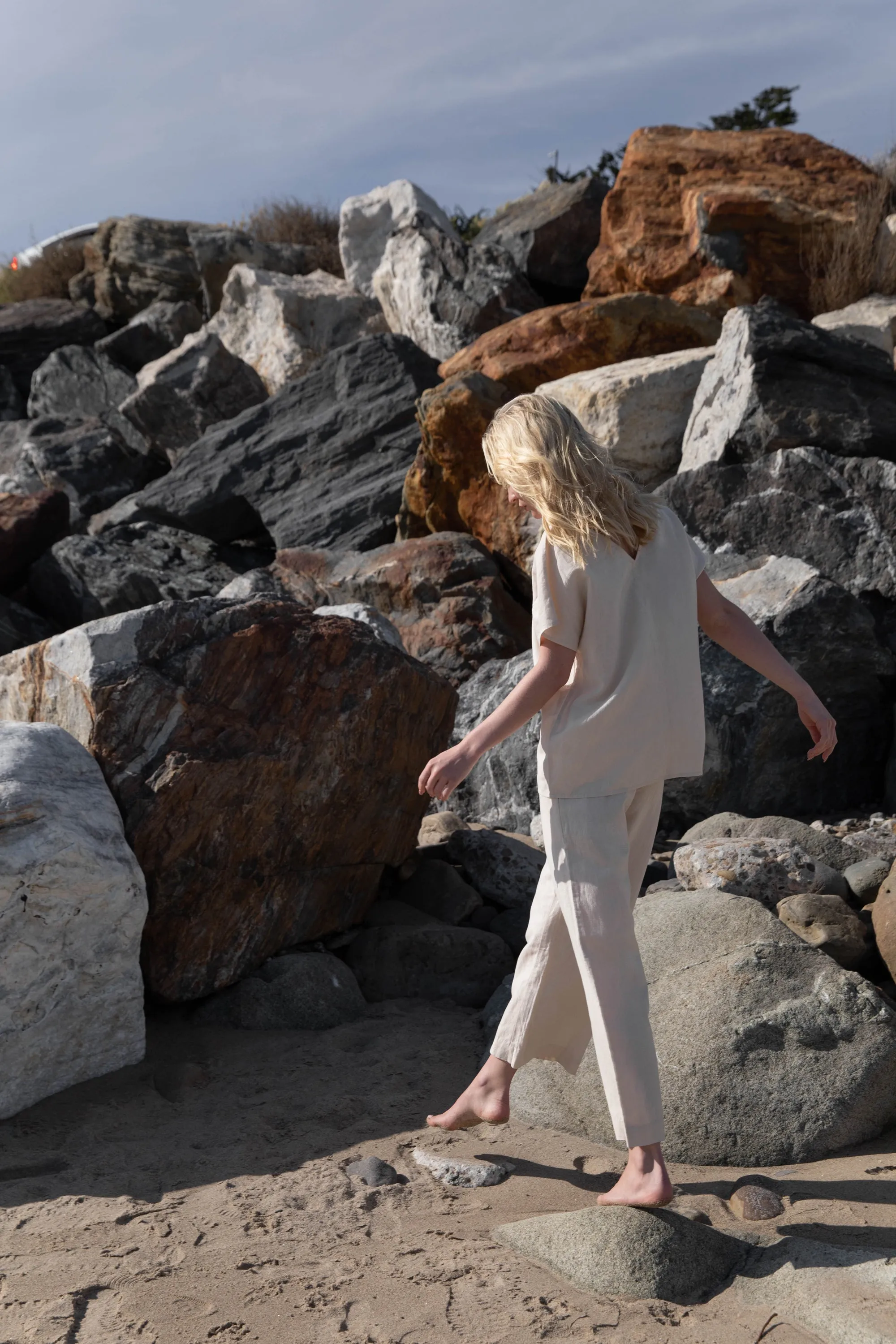 LINEN BLEND CULOTTE sold by OAK AND FORT product image thumbnail 4