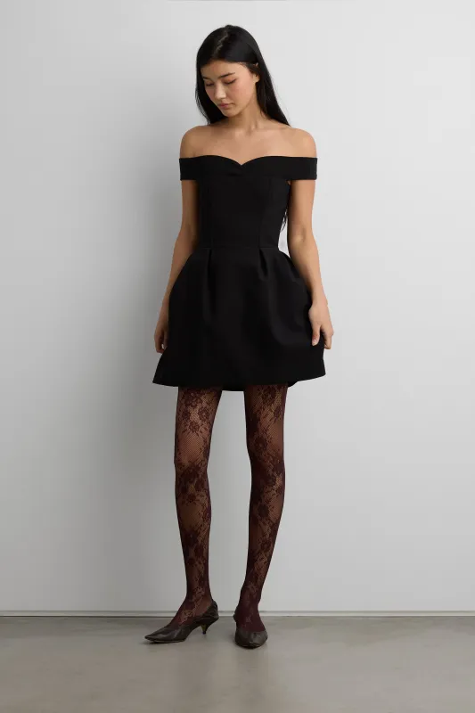 OFF THE SHOULDER CORSET MINI DRESS sold by OAK AND FORT