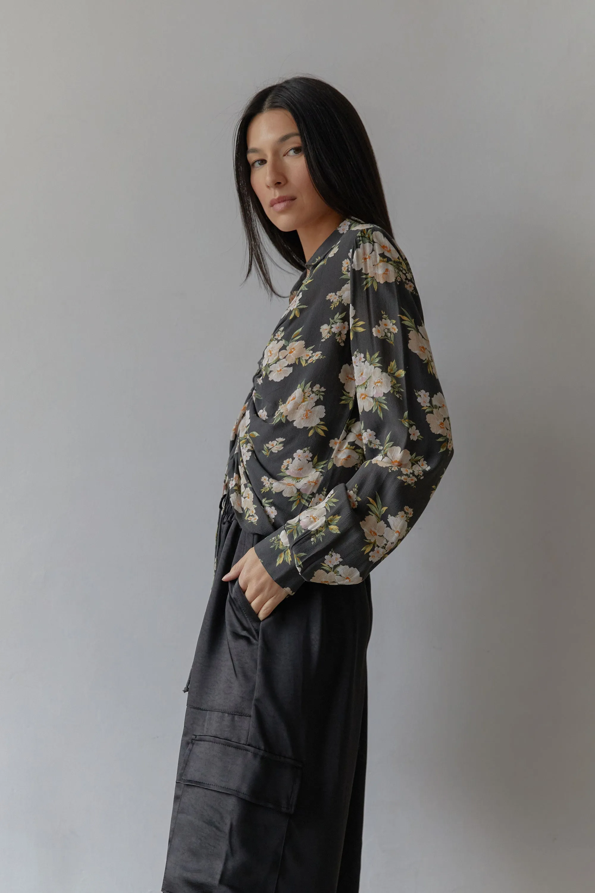 COLLARED FLORAL BLOUSE sold by OAK AND FORT product image thumbnail 4