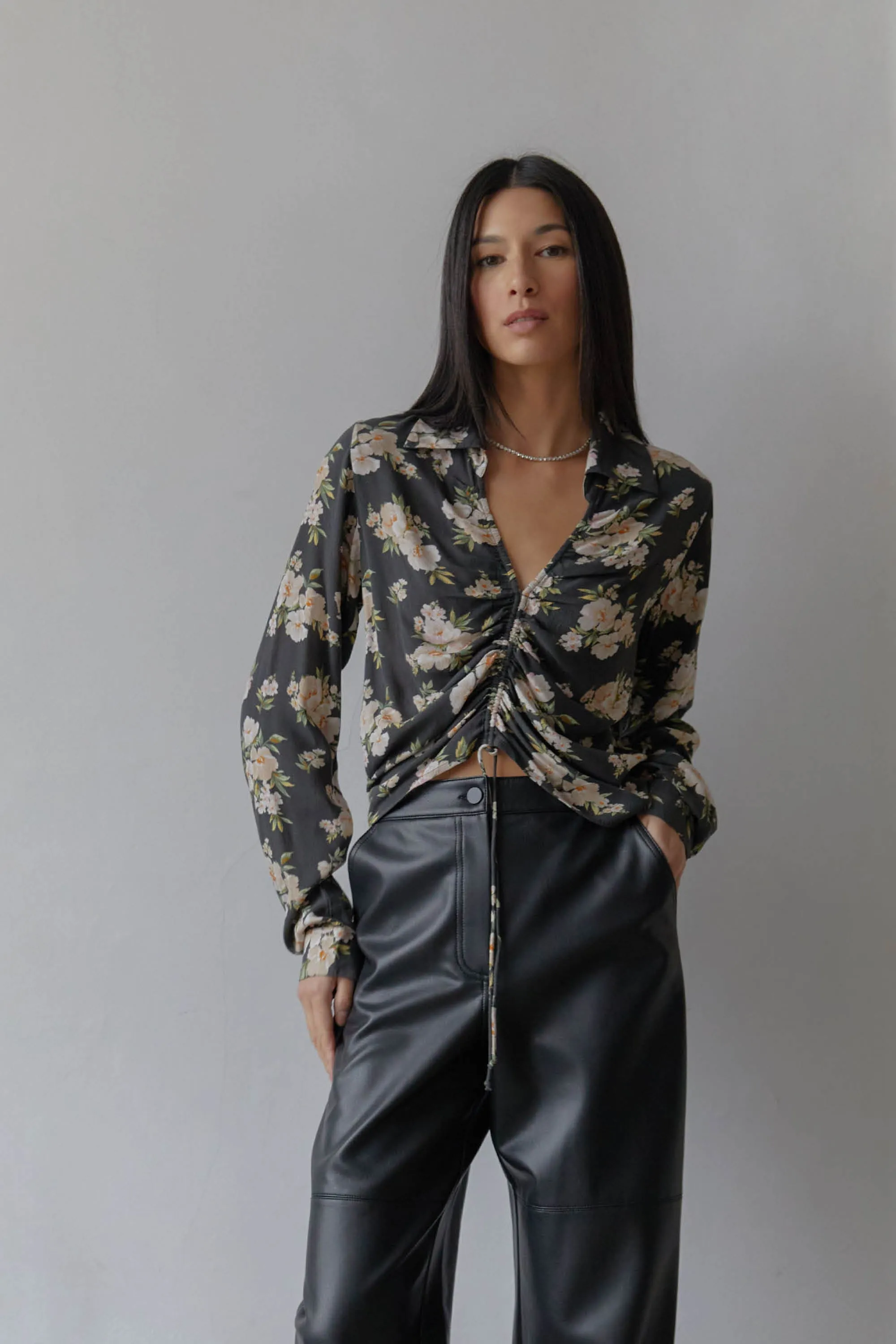 COLLARED FLORAL BLOUSE sold by OAK AND FORT