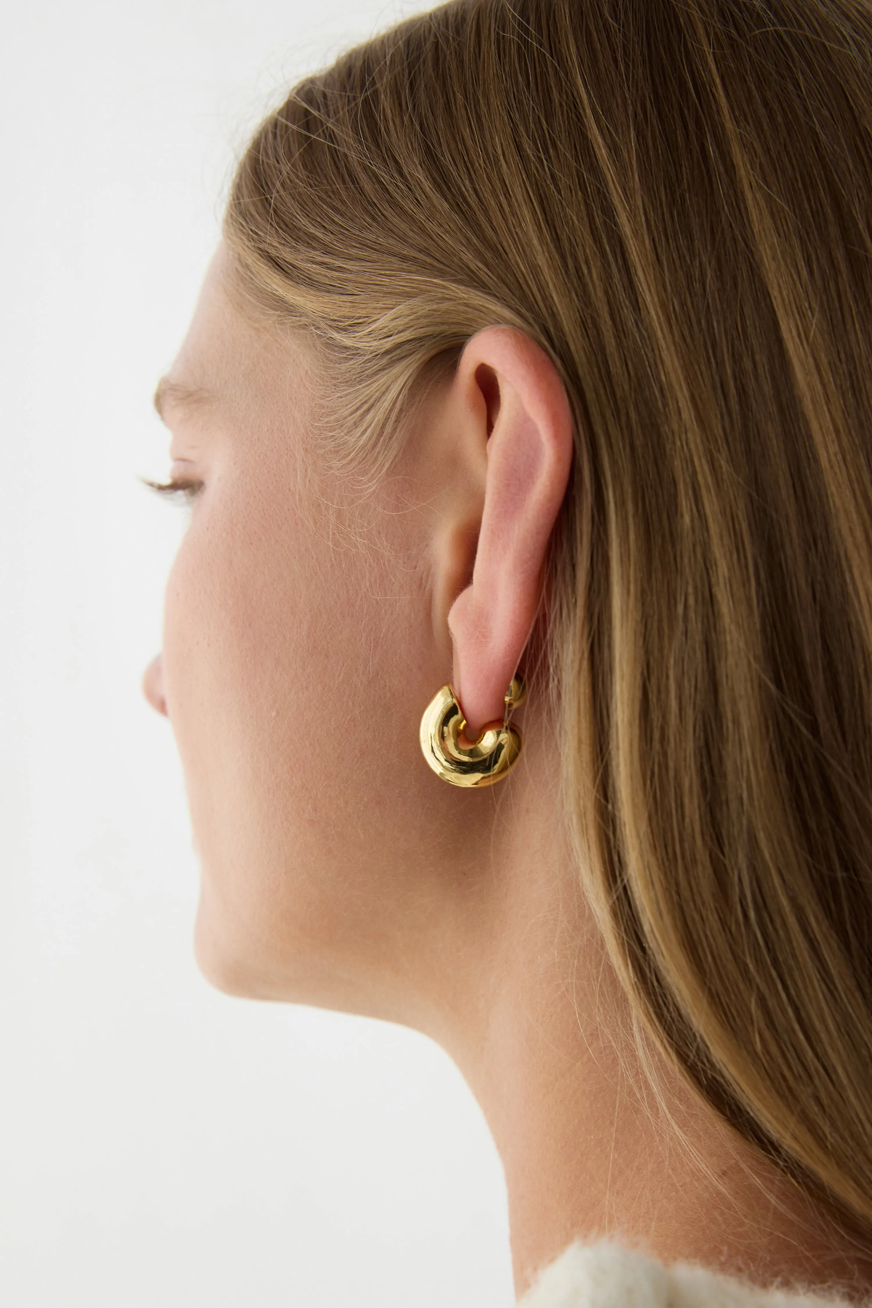REVERSIBLE BUBBLE STUD EARRINGS sold by OAK AND FORT product image thumbnail 3