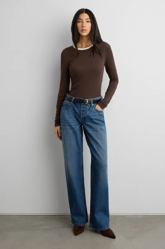 CLASSIC TENCEL LONG SLEEVE TOP sold by OAK AND FORT